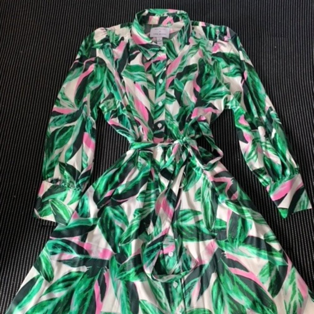 Beauticurve x Lane Bryant Pink and Green Dress